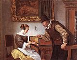 Steen Paintings - The Harpsichord Lesson by Jan Steen